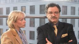 Rechtsanwältin Judith Kemp (Jennifer Nitsch) bittet ihren Chef Stefan Walther (Gunter Berger) um Hilfe.