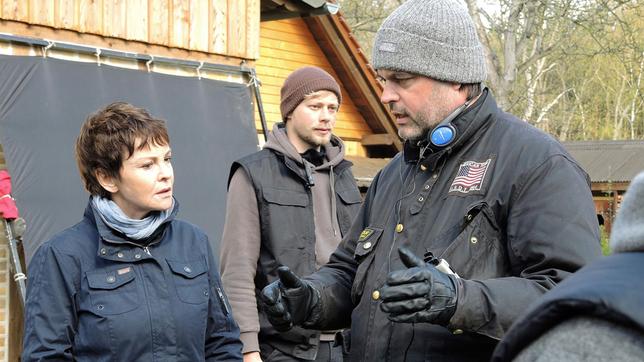 Schauspielerin Katrin Sass mit Regisseur Andreas Herzog.