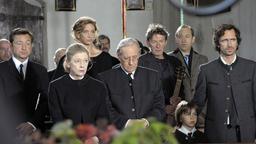 Die Angehörigen bei der Trauerfeier