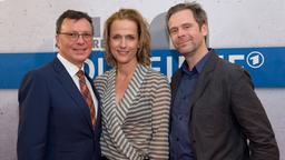 ARD-Programmdirektor Volker Herres mit den Hauptdarstellern Claudia Michelsen und Matthias Matschke
