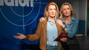 Bild: Eventpress Fuhr Maria Furtwängler mit der Wachsfigur von Kommissarin Charlotte Lindholm