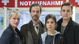 Anna Schudt als Martina Bönisch, Jörg Hartmann als Peter Faber, Aylin Tezel als Nora Dalay, Rock Okon als Jan Pawlak.