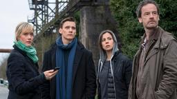 Mordkommission Dortmund: Martina Bönisch (Anna Schudt), Jan Pawlak (Rick Okon), Nora Dalay (Aylin Tezel) und Peter Faber (Jörg Hartmann).