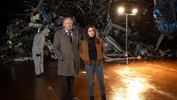 Tatort Schrottplatz: Borowski (Axel Milberg) und Mila Sahin (Almila Bagriacik) verschaffen sich einen Überlick.