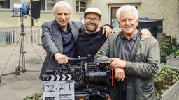 Drehstart zum "Tatort: Unvergänglich (1+2)" (v.l.n.r.): Udo Wachtveitl, Regisseur Sven Bohse und Miroslav Nemec