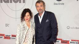 Das Schweizer Team, die "Tatort"-Kommissare Delia Mayer und Stefan Gubser, sind ebenfalls zur Jubiläumsfeier nach Hamburg gekommen.