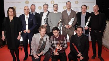 Hinten (v.l.n.r.): Lothar Suhl-Persy mit Begleitung, Karsten Roeder, Kai Sturm, Moritz Mebesius, Elvir Omerbegovic, Michael Herberger und Thomas Wissmann; vorne (v.l.n.r.): Philipp Grütering, Christian Alsan und Hermes Eck