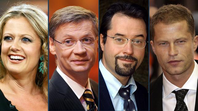 Bild: dpa Raten für einen guten Zweck: Barbara Schöneberger, Günther Jauch, Jan Josef Liefers und Til Schweiger (v.l.n.r.)
