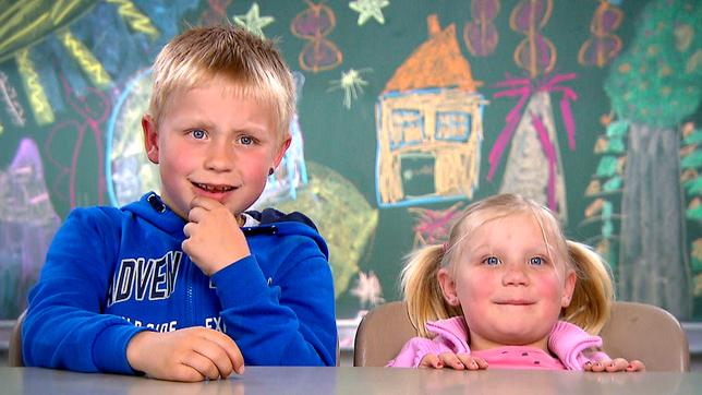 Die Stars von "Dingsda" sind die Kinder: Henri und Maresa.  