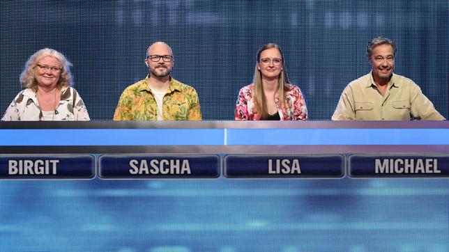 Bild: ARD/Uwe Ernst Die Kandidat:innen: Birgit Klein, Sascha Brüggenolte, Lisa Gottwald und Michael Wallner.