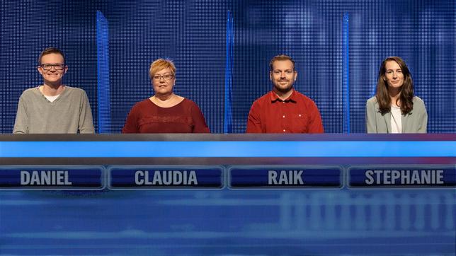 Bild: ARD/Arne Vollstedt Die Kandidat:innen: Daniel Hock, Claudia Hartmann, Raik Heinemann und Stephanie Frost.