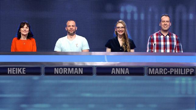 Bild: ARD/Uwe Ernst Die Kandidat:innen: Heike Scholz, Norman Pallentin, Anna Staack und Marc-Philipp Gronau.