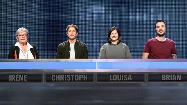 Bild: ARD/Uwe Ernst Die Kandidat:innen: Irène Hirt, Christoph Hobmaier, Louisa Stockschläder und Brian Schmischke.