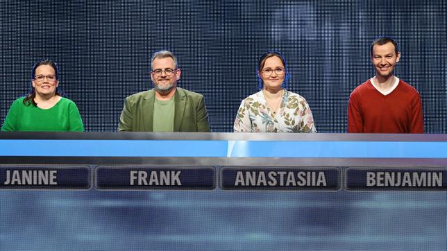 Bild: ARD/Uwe Ernst Die Kandidat:innen: Janine Kunze, Frank Roelfs, Anastasiia Jannsen und Benjamin Winkler.