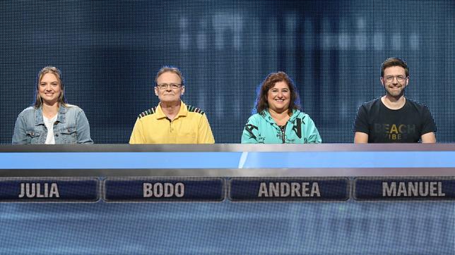 Bild: ARD/Uwe Ernst Die Kandidat:innen: Julia Bresch, Bodo Siegel, Andrea Singhal und Manuel Leuschner.