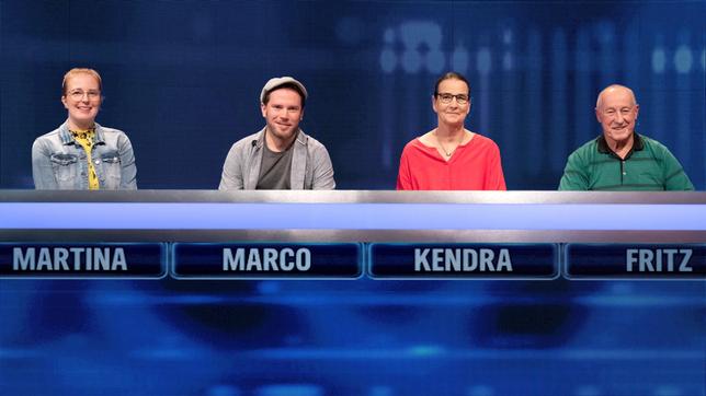 Bild: ARD/Uwe Ernst Die Kandidat:innen: Martina Bosy, Marco Kujat, Kendra Blosat und Fritz Tilgner.