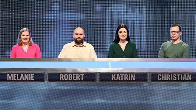 Bild: ARD/Uwe Ernst Die Kandidat:innen: Melanie Baltes, Robert Lilge, Katrin Basting und Christian Nahrgang.