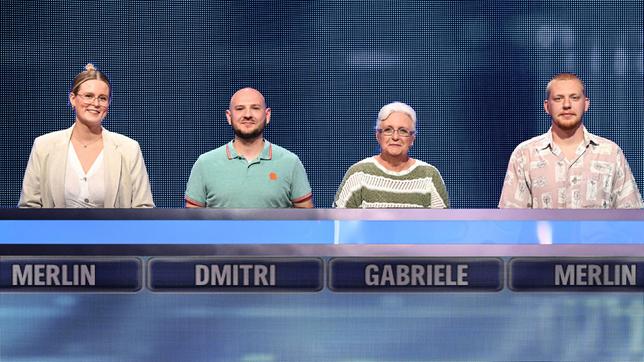 Bild: ARD/Uwe Ernst Die Kandidat:innen: Merlin Wiechers, Dmitri Eirich, Gabriele Pesch und Merlin Julian Wiechers.