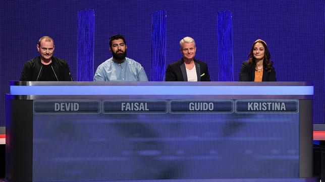 Bild: NDR/Uwe Ernst v.l.n.r.: Devid Striesow, Faisal Kawusi, Guido Cantz, Kristina Vogel