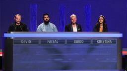 v.l.n.r.: Devid Striesow, Faisal Kawusi, Guido Cantz, Kristina Vogel