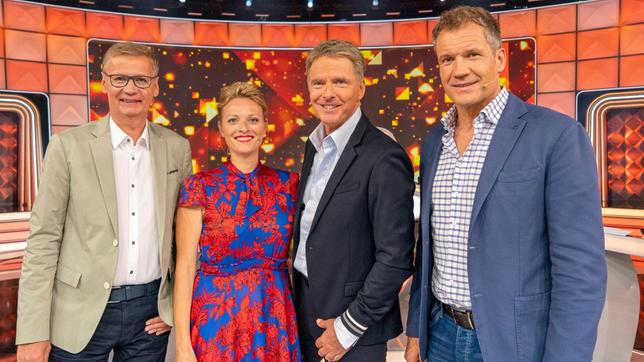 Bild: NDR/Max Kohr v.l.n.r.: Günther Jauch, Susanne Kunz, Jörg Pilawa, Armin Assinger