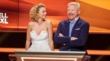 Bild: WDR/ARD/Max Kohr Tennislegende Boris Becker mit seiner Frau Lilly, treten beim "Paarduell XXL" gegen Anne Gesthuysen und Frank Plasberg an.