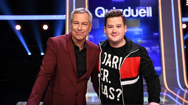 Bild: ARD/Uwe Ernst ARD QUIZDUELL DER OLYMP, Folge 178, mit Thomas Hermanns und Chris Tall, am Freitag (09.03.18) um 18:50 Uhr im ERSTEN.