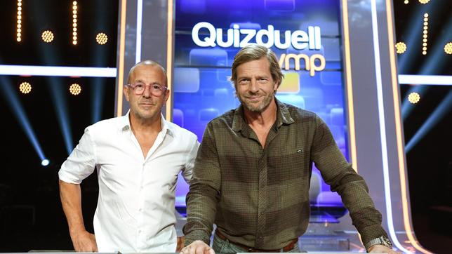 Bild: ARD/Uwe Ernst Die Kandidaten des Teams "Mannsbilder": Heino Ferch und Henning Baum, beide Schauspieler.