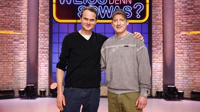 Bild: ARD/Morris Mac Matzen Die Kandidaten dieser Sendung: Der Schauspieler Fabian Hinrichs und der Schauspieler Wotan Wilke Möhring.