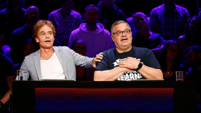Bild: ARD/Morris Mac Matzen Rateteam-Kapitän Elton und der Schauspieler Sascha Wussow bilden ein Rateteam.