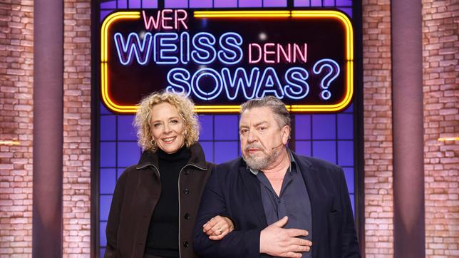 Schauspielerin Katja Riemann mit Schauspieler Armin Rohde.