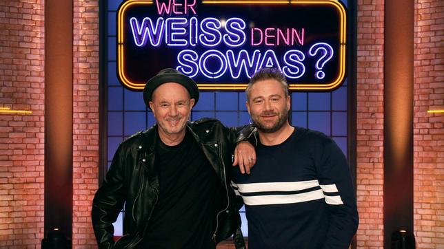 Treten als Kandidaten bei "Wer weiß denn sowas?" gegeneinander an:  Die beiden Musiker Stefan Waggershausen und Sasha.