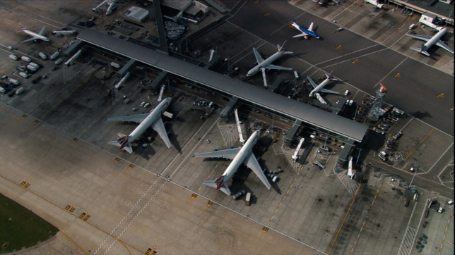 Flugzeuge auf Flughafen