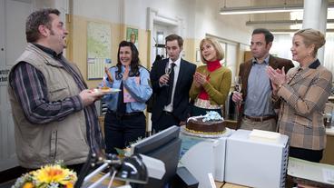 Bild: ARD/Marion von der Mehden Ollie, Helga, Jonas, Klara, Paul Kleinert und Frau Müller-Dietz