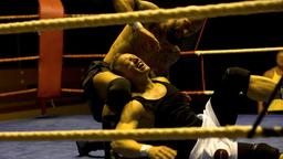 Lukas Bukowski bei einem Wrestling-Kampf
