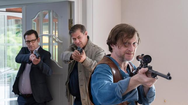 Bild: ARD/Georges Pauly Können Lars (Ingo Naujoks) und Finn (Sven Martinek) Rasmus Haffner (Jörn Hentschel) von seiner Rache abhalten?