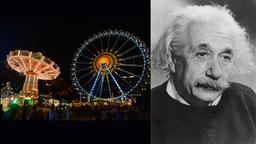 Oktoberfest bei Nacht; Albert Einstein