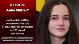 Anke Müller wird vermisst