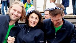 Beachvolleyball-Starcup 2014: Erich Altenkopf, Liza Tzschirner und Florian Stadler aus "Sturm der Liebe"