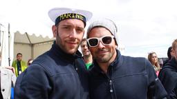 Beachvolleyball-Starcup 2014: Sascha Pederiva und Daniel Sellier schauten beim Finale zu.