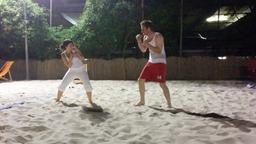 "Sturm der Liebe": Liza Tzschirner und Christian Feist beim Training für den Beachvolleyball-Starcup 2014