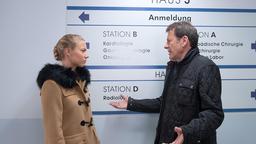 Als Gunter (Hermann Toelcke) Wenke (Mira Wegert) ins Gewissen redet, zeigt die sich reumütig und zieht die Anzeige wegen Pferdediebstahls zurück.