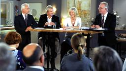 Rote Rosen Folge 1833: Thomas und Naumann bei einer Podiumsdiskussion