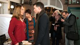 Rote Rosen Folge 1964 27.05.2015: Jana, Merle und Maurice mit der Presse
