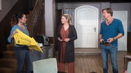 Tina (Katja Fenzel), Britta (Jelena Mitschke) und Ben (Hakim Michael Meziani) stellen fest, dass Lilly verschwunden ist.