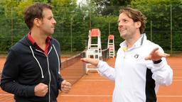 Sturm der Liebe Tennisturnier am Fürstenhof: Florian Stadler alias Nils und Matthias Brüggenolte als Jo