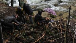 Making-of Schlucht: Nadine Warmuth und das Filmteam