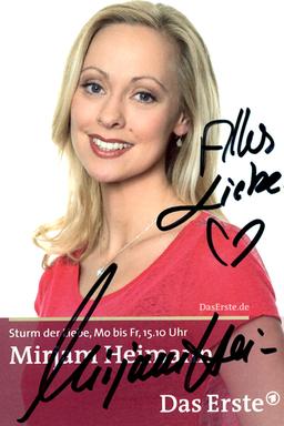 Bild: ARD/Ralf Wilschewski Autogrammkarte von Mirjam Heimann
