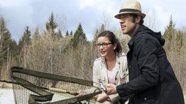 Julia Mitrici und und Andreas Thiele beim Angeln