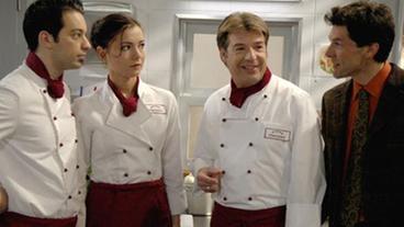 Bild: ARD/Jo Bischoff Robert, Laura, Alexander mit Patrick Lindner
